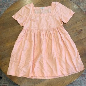 Madewell orange/coral size large linen dress.